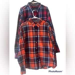 Bundle of two American eagle plaid button up